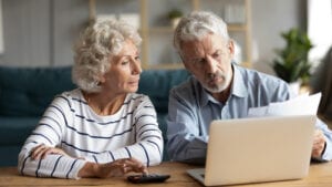 couple going over life insurance plan